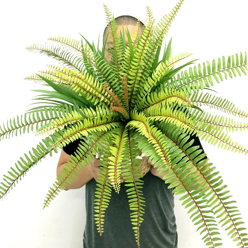 Dlight Decor 65cm Tropical Persian Palm Fern with Hanging Leaves